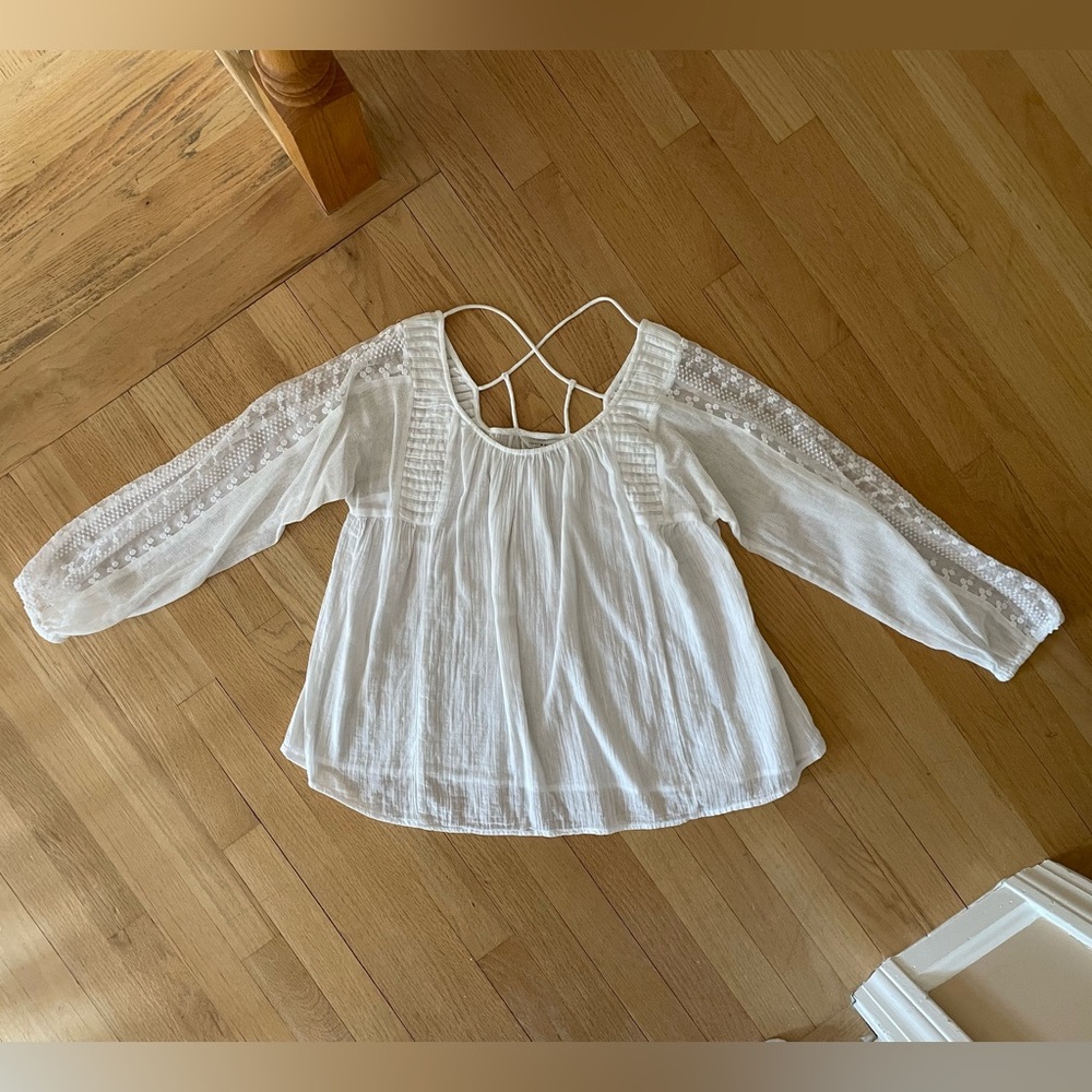 LUCKY BRAND Flowy White Shirt